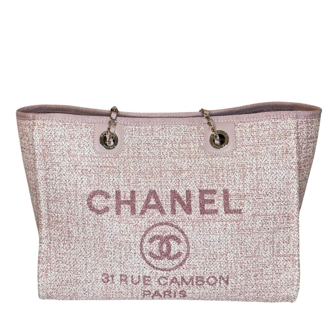 Chanel tweed tote discount bag