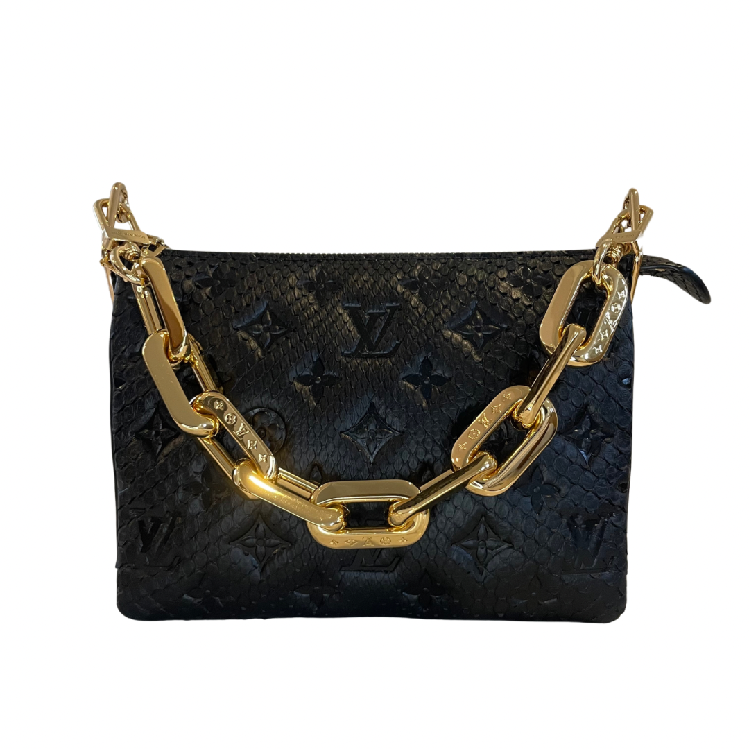 Louis Vuitton Coussin BB in Python - Black