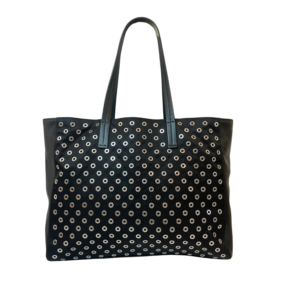 Prada Nappa-Trimmed Tessuto Studded Tote