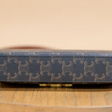 Celine Claude Shoulder Bag in Triomphe Canvas and Calfskin
