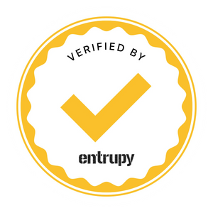 Badge that says "verified by entrupy"