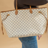 Louis Vuitton Damier Azur Neverfull GM Tote