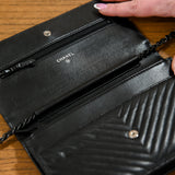 Chanel So Black Mini Chevron WOC