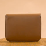 Celine Box Calfskin Medium Box Flap Bag Camel