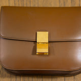 Celine Box Calfskin Medium Box Flap Bag Camel