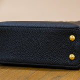 Louis Vuitton Mini Capucines Black Top Handle and Crossbody with Gold Details