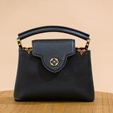 Louis Vuitton Mini Capucines Black Top Handle and Crossbody with Gold Details