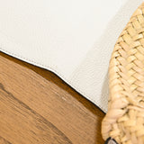 Chloe Marcie Raffia Saddle Crossbody White