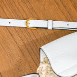 Chloe Marcie Raffia Saddle Crossbody White