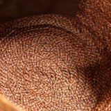 YSL Brown Woven Raffia Panier Tote