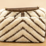 YSL College Medium Crossbody in Shearling and Suede