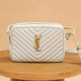 YSL Cream Medium Lou Camera Bag