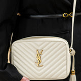 YSL Cream Medium Lou Camera Bag