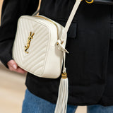 YSL Cream Medium Lou Camera Bag