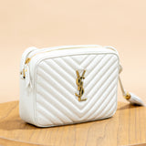 YSL Cream Medium Lou Camera Bag